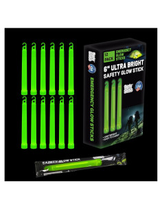 Palos de Luz de Emergencia 12 Unidades 15.24 cm Verde