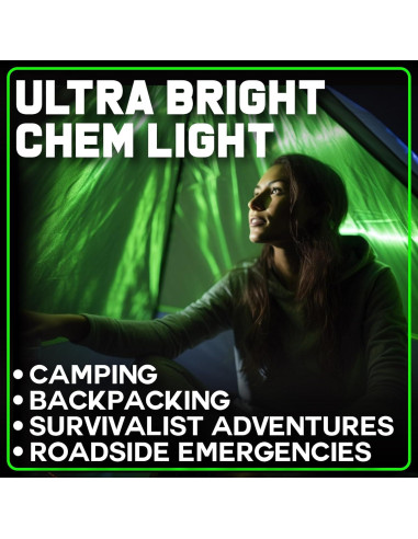 Palos de Luz de Emergencia 12 Unidades 15.24 cm Verde