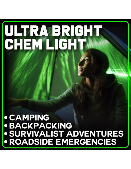 Palos de Luz de Emergencia 12 Unidades 15.24 cm Verde