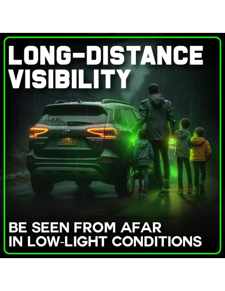 Palos de Luz de Emergencia 12 Unidades 15.24 cm Verde