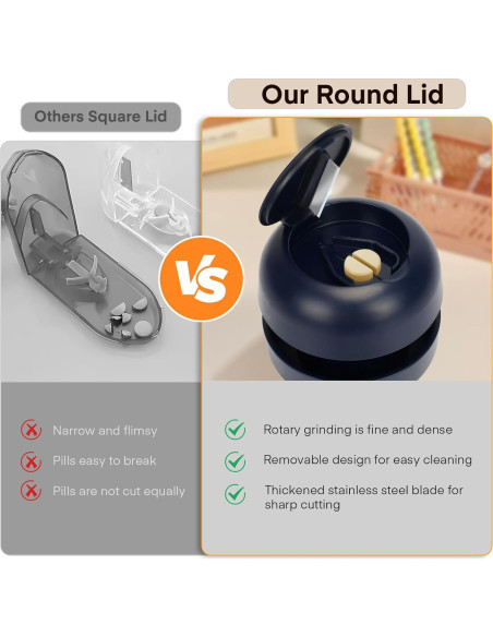 Cortador de Pastillas ZenTiky Compacto con Molinillo Marino Cortador de Pastillas ZenTiky Compacto con Molinillo Marino