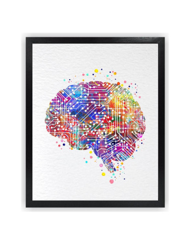 Arte Acuarela Dignovel Studios 25x20 cm Circuito Cerebral