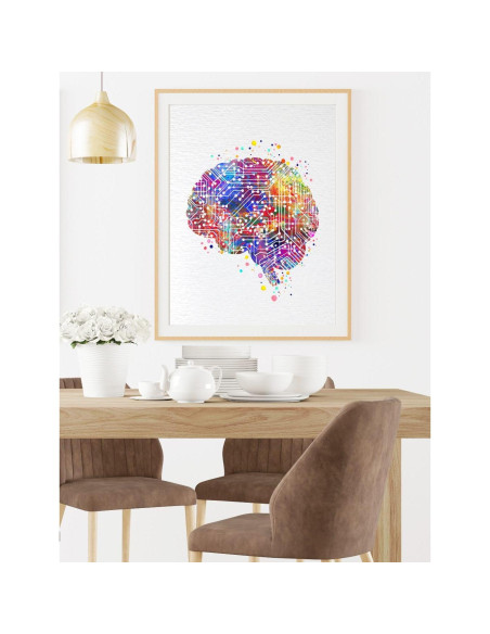 Arte Acuarela Dignovel Studios 25x20 cm Circuito Cerebral