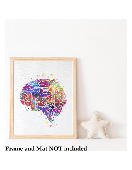 Arte Acuarela Dignovel Studios 25x20 cm Circuito Cerebral