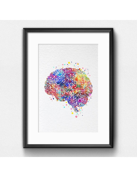 Arte Acuarela Dignovel Studios 25x20 cm Circuito Cerebral