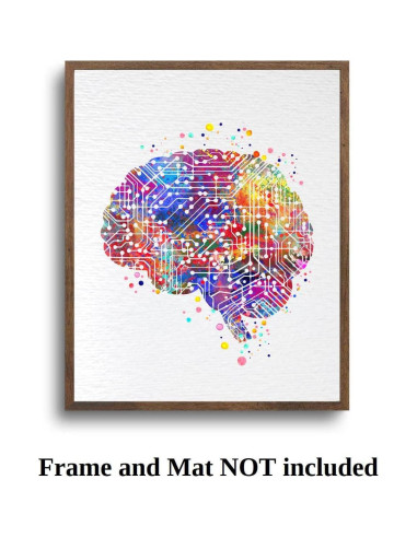 Arte Acuarela Dignovel Studios 25x20 cm Circuito Cerebral