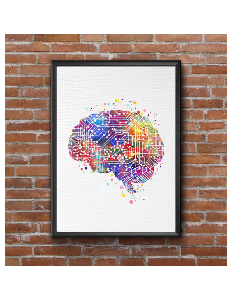 Arte Acuarela Dignovel Studios 25x20 cm Circuito Cerebral