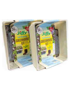 Kit de Inicio de Semillas Jiffy - 2 Bandejas 34 Celdas 68 Pellets