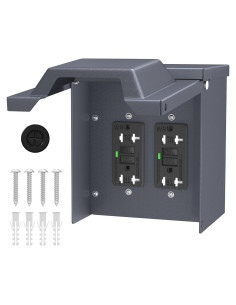 Caja de Salida Eléctrica Exterior Joinfworld Doble GFCI 20A