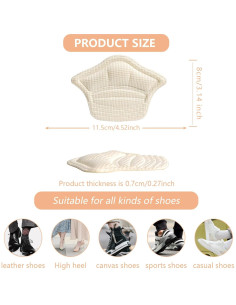 4 Pares de Protectores de Talón Adhesivos FootJKYX - Comodidad y Ajuste 2