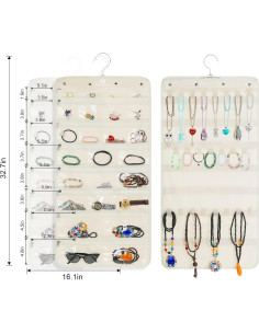 Organizador de Joyería Colgante Freegrace - 25 Bolsillos y 23 Ganchos 2