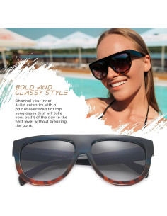 Gafas de sol grandes LEICO FASHION para mujer UV400 2