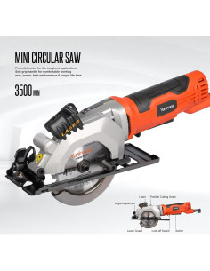 Sierra Circular Mini Yunirvana 76602L 4A 3500RPM 115mm 2