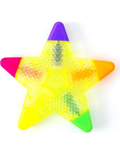 Marcador Resaltador Multicolor HiKin Estrella 5 Colores 0.7mm 2