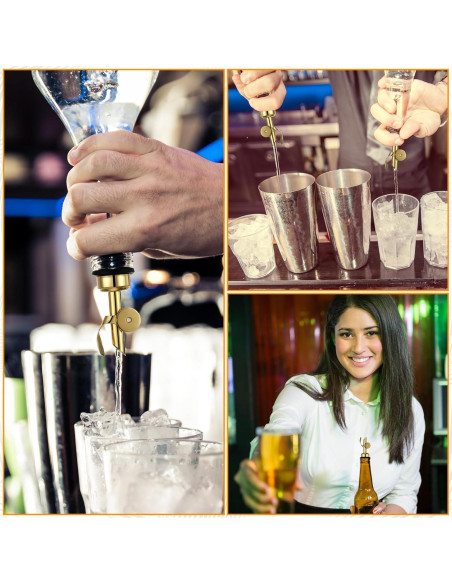 Vertedores de Aceite de Oliva Blulu 24 Piezas Acero Inoxidable Oro