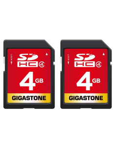Tarjeta SDHC Gigastone 4GB Clase 4 Paquete de 2 con Estuches