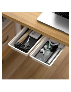Organizador de Cajones Bajo Mesa SVNNELP 2Pack Blanco