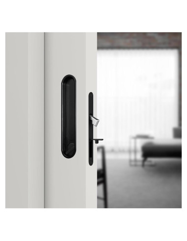 Cerradura de Puerta Pocket Youthua con Tirador Negro Circular