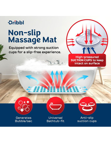 Alfombrilla de Masaje Eléctrica Dribbl Aqua 120x40 cm 6 Velocidades