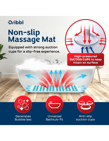 Alfombrilla de Masaje Eléctrica Dribbl Aqua 120x40 cm 6 Velocidades