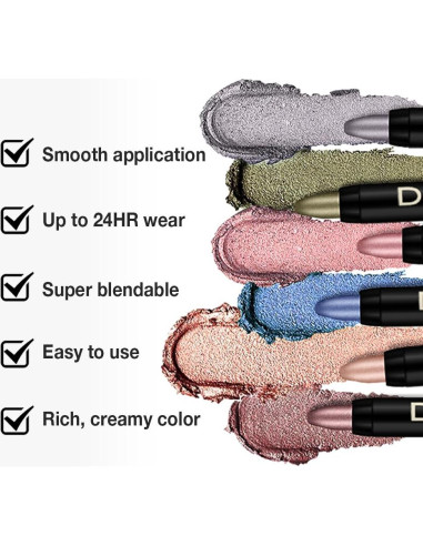 Barra de Sombra de Ojos Mate Nude evpct 2.27g Resistente al Agua