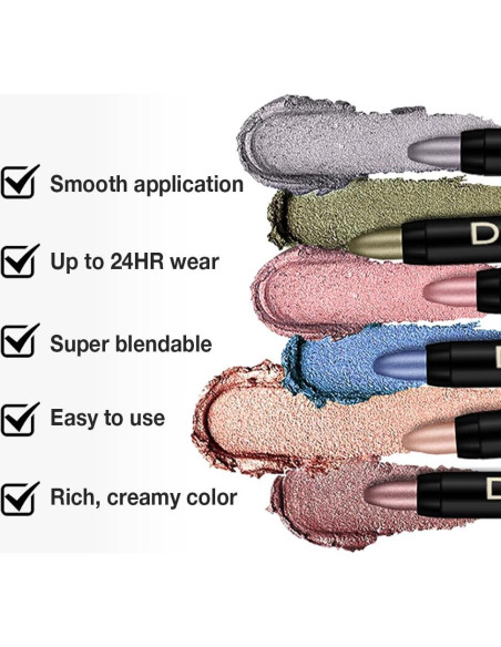 Barra de Sombra de Ojos Mate Nude evpct 2.27g Resistente al Agua