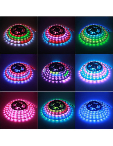 Tira LED Direccionable ALITOVE WS2811 5m 150 LEDs RGB IP65