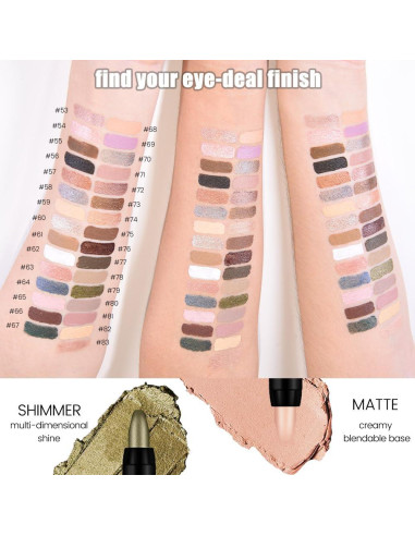 Barra de Sombra de Ojos Mate Nude evpct 2.27g Resistente al Agua