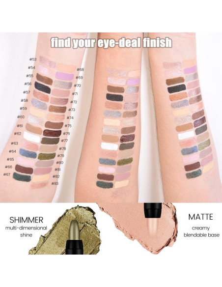 Barra de Sombra de Ojos Mate Nude evpct 2.27g Resistente al Agua