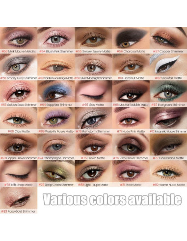 Barra de Sombra de Ojos Mate Nude evpct 2.27g Resistente al Agua