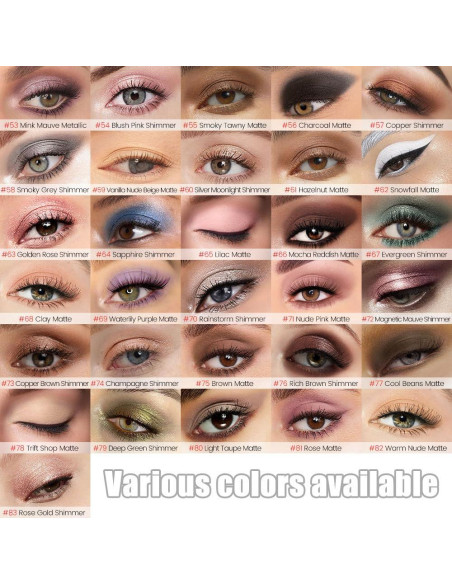 Barra de Sombra de Ojos Mate Nude evpct 2.27g Resistente al Agua