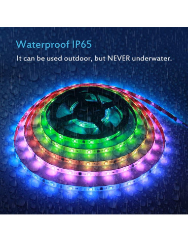 Tira LED Direccionable ALITOVE WS2811 5m 150 LEDs RGB IP65