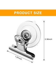 20 Clips de Ventosa Aufind de Plástico para Baño y Cocina 2