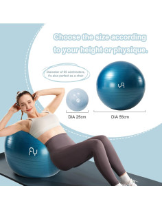 Bola de Ejercicio RYTMAT 55cm Antirrotura y Antideslizante 2