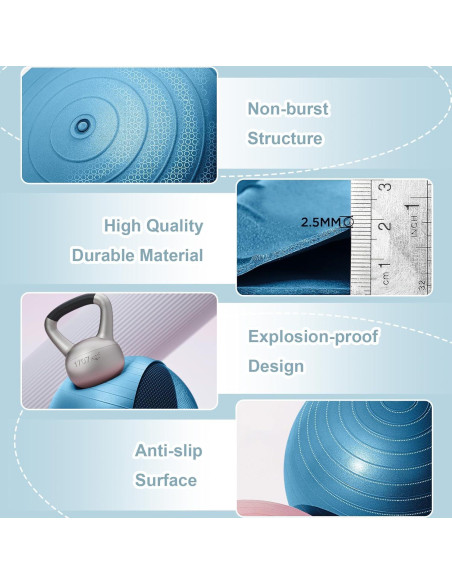 Bola de Ejercicio RYTMAT 55cm Antirrotura y Antideslizante Bola de Ejercicio RYTMAT 55cm Antirrotura y Antideslizante