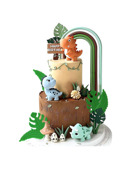 Decoraciones de Pastel Dinosaurio Roaring Good Time - 10 Piezas