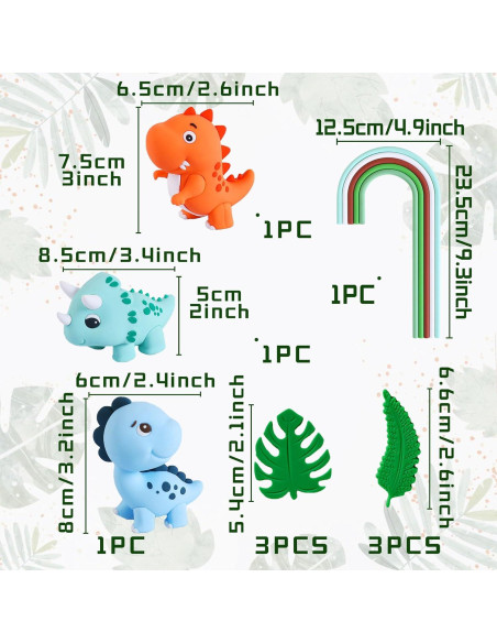 Decoraciones de Pastel Dinosaurio Roaring Good Time - 10 Piezas