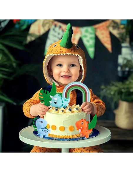 Decoraciones de Pastel Dinosaurio Roaring Good Time - 10 Piezas