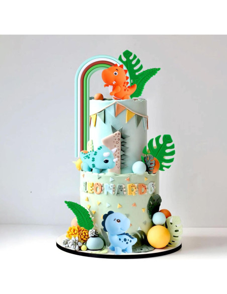 Decoraciones de Pastel Dinosaurio Roaring Good Time - 10 Piezas