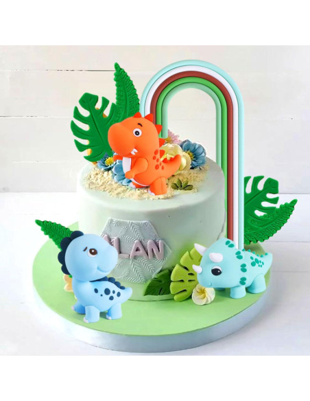 Decoraciones de Pastel Dinosaurio Roaring Good Time - 10 Piezas
