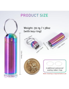 Estuche Organizador de Pastillas VTAR Geeloa Acero Inoxidable 2