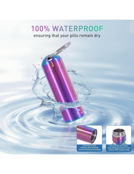 Estuche Organizador de Pastillas VTAR Geeloa Acero Inoxidable