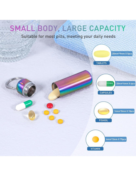 Estuche Organizador de Pastillas VTAR Geeloa Acero Inoxidable