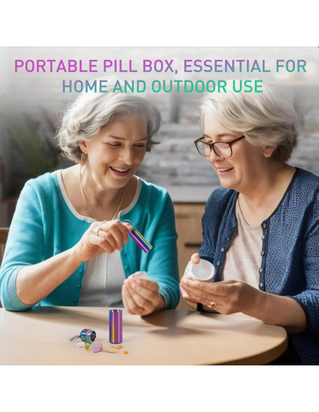 Estuche Organizador de Pastillas VTAR Geeloa Acero Inoxidable