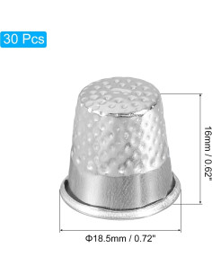 Dedales de Costura uxcell - 20 Pcs Metal Duradero para Manualidades 2