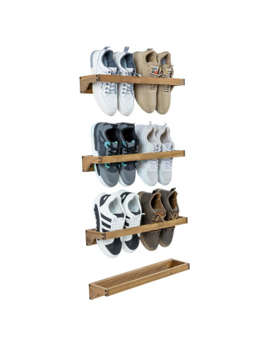 Juego de 4 estantes colgantes MyGift de madera de acacia 2.3 kg