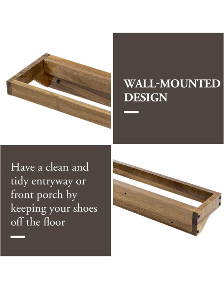 Juego de 4 estantes colgantes MyGift de madera de acacia 2.3 kg