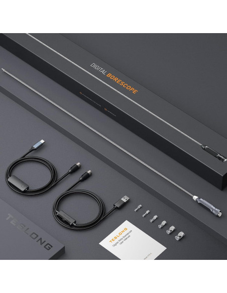 Borescope USB-C Teslong NTG100H-C para Rifles, 66cm, 6 LEDs
