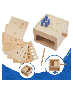 Caja de Tablero de Contar Montessori de Madera - Juguete Educativo