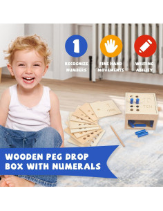 Caja de Tablero de Contar Montessori de Madera - Juguete Educativo 2